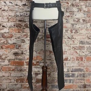 Leather king motorcycle chaps real leather